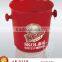 Plastic ice bucket for cooling soft drink
