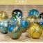 6cm Gold Blue Christmas tree ornaments holiday activities space decoration ornaments