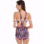 Plus Size Swimwear Women Swimsuit 2016 New Bikinis High Waist Bathing Suits Print Vintage Retro Floral Bikini Set