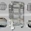 Factory Wire Transport Milk Table Trolley, Moving Roller Cage Cart SHMT-A1