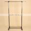 Single Garment Rack Grey Clothes Portable Hanging Rail two lockers Wheels