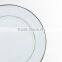 Sublimation Blank Double Gloden Rim Ceramic Plate For Heat Transfer Printing