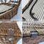 2017 new design hot selling outdoor camping empty willow wicker picnic basket for two person
