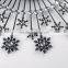 Home decoration metal wall digital clock snow flower