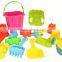 2015 New Hot Cheap15 Set Plastic Kids Sand toy Beach Toy for Outdoor Activity From Dongguan ICTI Manufacturer