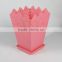 crown plastic flower pot in square shape
