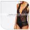 2016 Wholesale New Design women black lace bodysuits