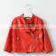 Wholesale solid long sleeve leather jackets for baby kids girl