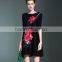 New fashion big yards peony women folding dresses