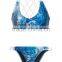 ladies fashion print and cross strap bikini-2