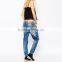 casual fashion wahsed girls new model funky jeans wholesale