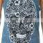 Skull printed tank top pattern