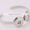 Double snap button cuff bangle twist women cuff bangle diy snap button bangle for European UAS market