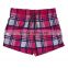 Low Price China Supplier Ladys Short 100% polyester Lattice Printed Women Board Shorts
