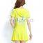 Hot sale yellow sweet trendy butterfly printing tennis apparel women