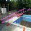 Pool temporary fence with plastic feet