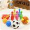 Cute 3D football basketball soccer bowling shape erasers set