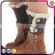 Women's button crochet mixed knitted boots cuff toopers, short leg warmers socks with button