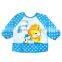 lovely cartoon pattern waterproof baby bib with long sleeves