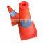 high quality rubber traffic cone road safety cone with reflective tape used on the crossing of road ways