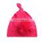 2017 new fashion children's fashion hair ball knot sharp angle cap new born baby hat