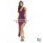 New style Strappy Polyester ladies Bodycon champagne color evening dress