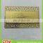 Standard size gold or silver plating High quality Stainless steel metal business card