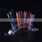 Step shape high clear PMMA acrylic desktop pen display stand