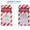 Safety Lockout Tagout PVC Padlock Label Safety Tag and Sign