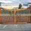 Laser Cut Corten Steel Garden Gates With Black Powder Coated Posts