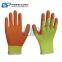 Economic Type Work Gloves Wholesale 10G 2 yarn Polycotton Liner Latex Crinkle Palm Coated Work Gloves With EN388
