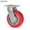 Minsen Heavy-Duty Biaxial Plane Plastic Core Date Red Synthetic TPR Caster