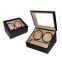 High-End Customizations Wooden Automatic Square Watch Winder Box With Clear Window Display