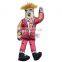 Durable canvas simulated Trump funny dog chew toy with bells mint for dog cats