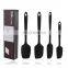 Hot Selling Food Grade Silicon Spatula Kitchen Baking Silicone Rubber 4pcs Kitchen Baking Scraper Set
