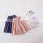 2020 New Girls 3 Pcs Set Crop Top+Wide Pants+Scarf Cotton Summer Fashion Girls Suits