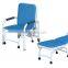 High quality medical Carbon steel spraying Accompanier's chair with wheel for hospital