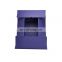 Custom A4 size blue color double flat style magnetic folding gift box