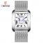 CHENXI 068A Men's Silver Stainless Steel Watch Unisex 3 ATM Water Resist Quartz Analog Couple Watch