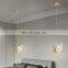 Postmodern Chandelier Hanging Lamp Livingroom Bedroom Silver Gold Ceiling Pendant LED Light