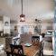 American small chandelier retro industrial style cafe hot pot restaurant farmhouse wooden pendant lights