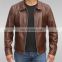 men's fashion 2020 leather jacket for winter brown color