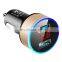 ABS Flame Retardant Aluminum Alloy 2 In 1 Vehicle Multi Function Display Usb Car Charger