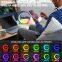 New Arrival Trending Products G Shaped Wireless Charger Led Lamp with BT Speaker Alarm Clock USB Interface Table Lamp