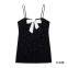 Robe courte en camisole sans manches de conception en arc fran?ais pour tenue formelle