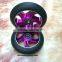 110 mm black scooter wheels with purple metal core fit Fuzion Scooters