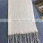 Wholesale Korean Fashion Solid Color Plain Tassel Women Linen Scarf