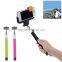 Cheap Wireless Bluetooth Selfie Monopod Built-in 45mah Battery 21.5 to 105cm Adjustable Steel Pipe Monopod