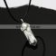 NE2318 Black leather cord chain choker with hexagonal crystal pendant,gemstone point pendant necklace                        
                                                Quality Choice