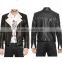 MENS LEATHER JACKET WITH CONTRAST DETAIL